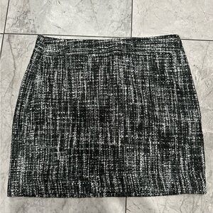 The Limited Black and White Textured Pencil Skirt